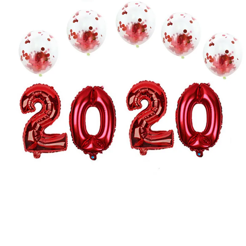 Набор золотых шаров из фольги для празднования Нового года 2020 Новогоднее