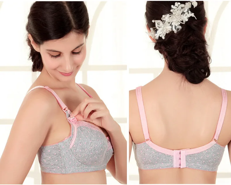 

Bras for nursing big size Cup Maternity nursing bra Women Underwear Cotton Nursing Maternity Bra Wire Women Breast Feeding Bra
