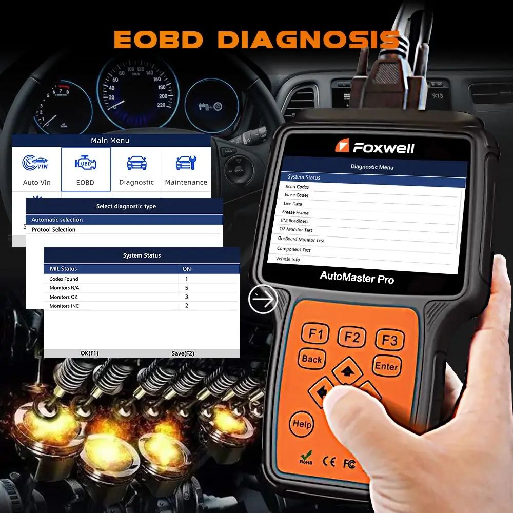 Foxwell NT680 pro все системы s диагностический сканер с масляный светильник/сервис