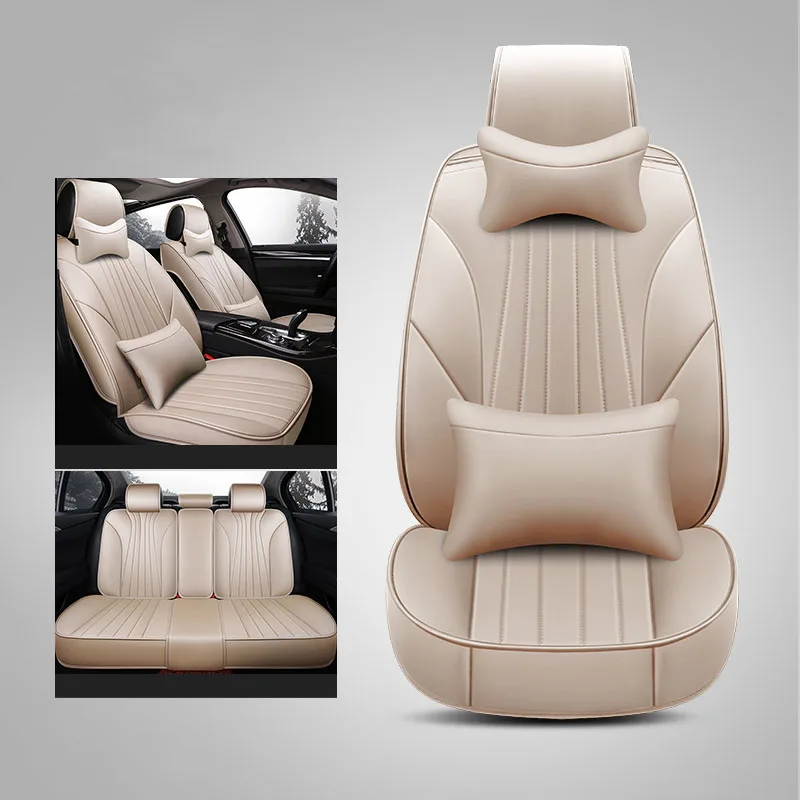 

WLMWL Leather Car Seat Cover for Skoda all models fabia octavia rapid superb kodiaq yeti car accessories Car-Styling