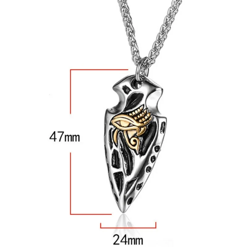 Trendy Fashion Creative Eyes Retro Pendant Necklace Gothic Punk Men's Clothing Motorcycle Accessories Hip Hop Jewelry Gifts | Украшения
