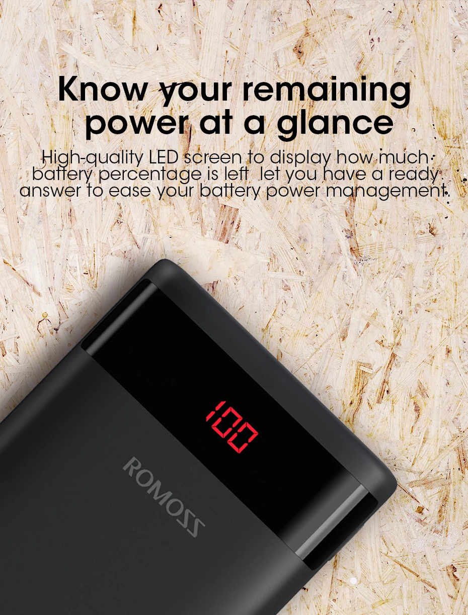 ROMOSS Ares 10 10000 мАч Внешний аккумулятор с двойным usb-портом внешний аккумулятор Размер портативное зарядное устройство для планшета iPhone