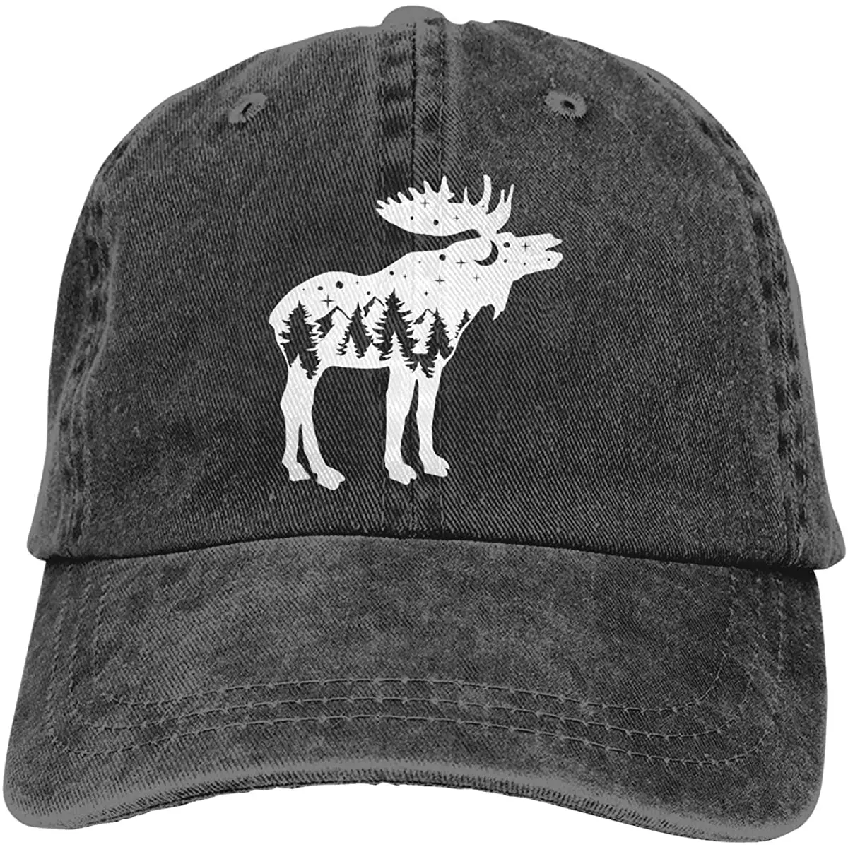 

Unisex Mountain Adventure Hunting Baseball Cap, Funny Wild Animals Vintage Adjustable Cotton Denim Dad Hat