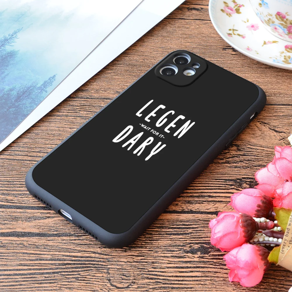 

For iPhone Legen Wait For It Dary Barney Stinson Quote Black Print Soft Matt Apple iPhone Case