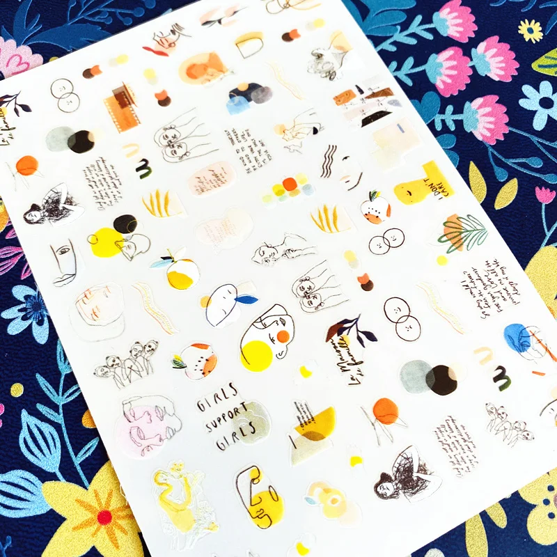 2020 последние абстрактная женщина 3d дизайн ногтей наклейки для Наклейка