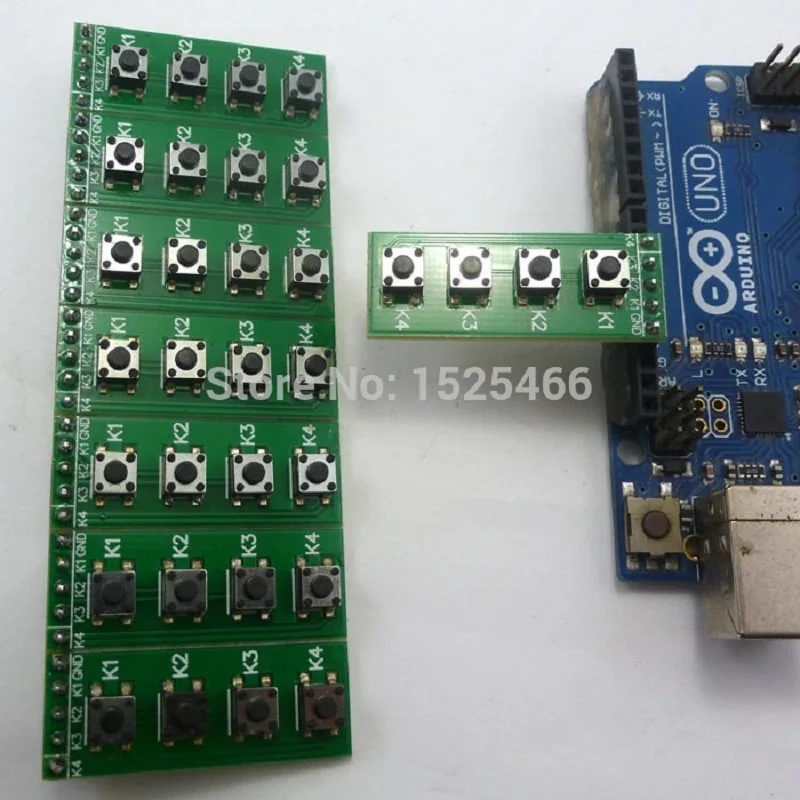 8 шт. кнопочный переключатель 4 клавиатуры модуль клавиатура для Arduino DUE макет Leonardo ZERO Tre Micro banana pi Zigbee