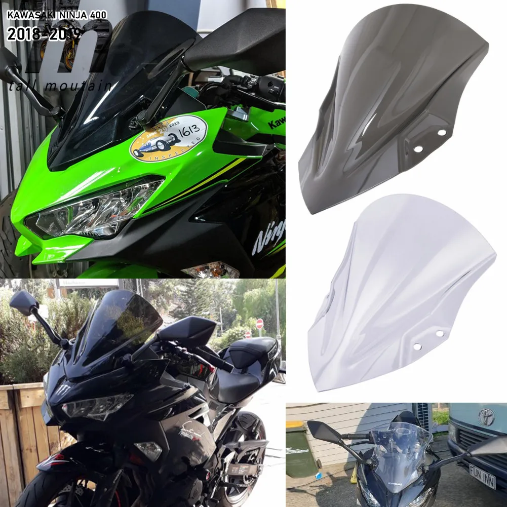 Ветровое стекло Ninja400 Ninja250 для мотоцикла ветровое двойной пузырьковый ветровой