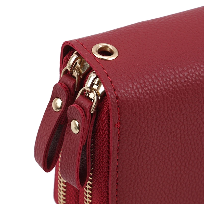 

Women Long Wallets Double Zipper Clutches Purse Big Capacity Fashion Wristlet Wallet Cash Phone Card Holder Lady Wallets