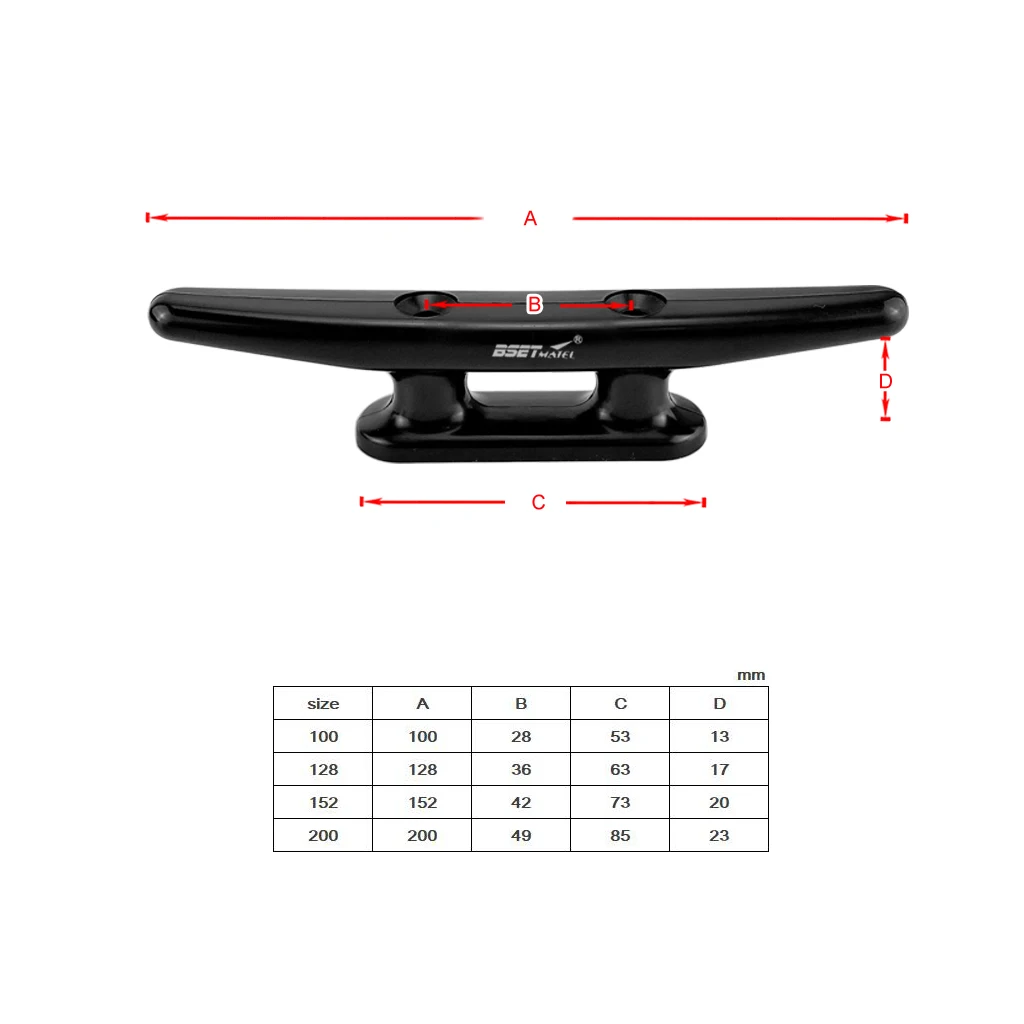 

Nylon Low Flat Cleat Open Base Cleat With 2 Screws Marine Boat Yacht Deck Line Rope Tie Kayak Canoe Deck Hardware Accessories