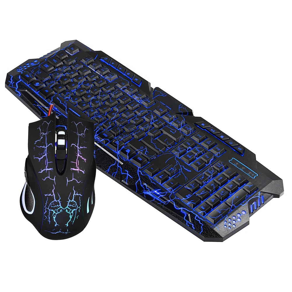 

Gaming Keyboard And Mouse Wired Backlight Keyboard Mechanical Keyboard Gamer Kit Silent 5500dpi Gaming Mouse Set For Pc Laptop