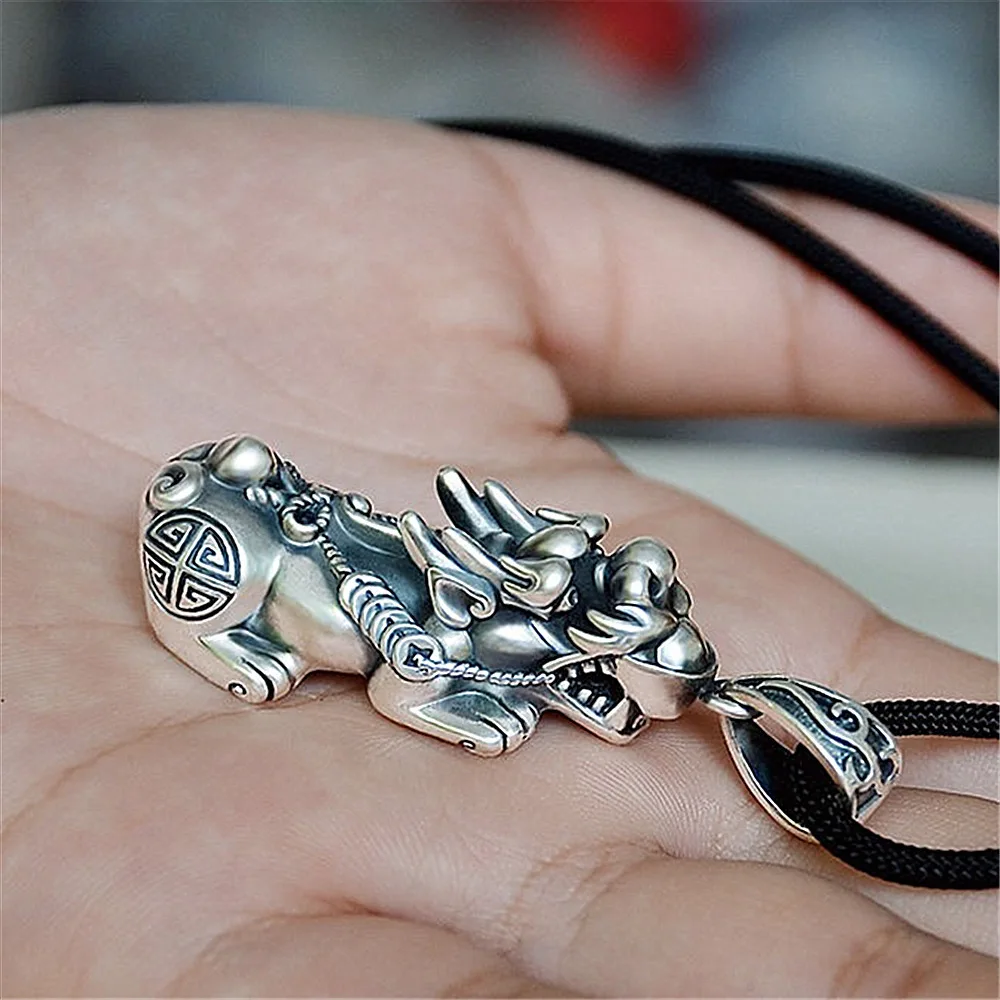 Pi Xiu ожерелье с подвеской в стиле ретро старинная Серебряная Веревка