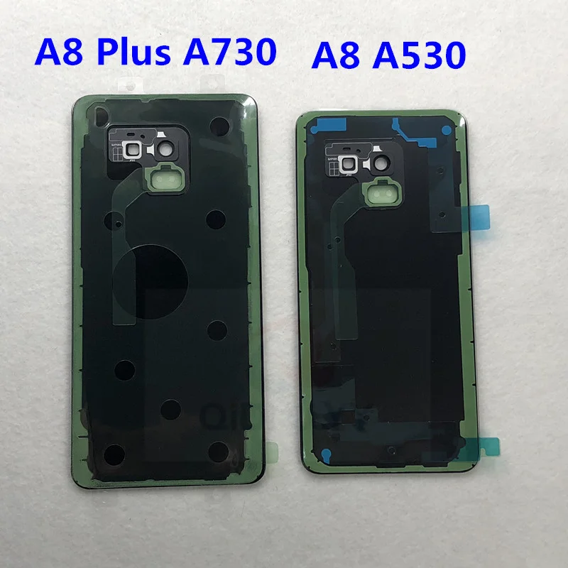 Заднее стекло для samsung Galaxy A8 A530 A530F задняя крышка со стеклянной батареей Задняя Дверь Корпус чехол Замена+ объектив камеры