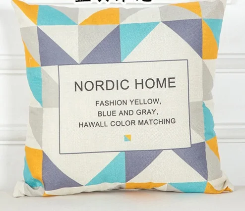 07 New Cojines Bule Yellow Throw Pillow Case Sofa Car Waist Cushion Cover Home Decor Kussenhoes Housse de Coussin Pillowcases - Цвет: 07