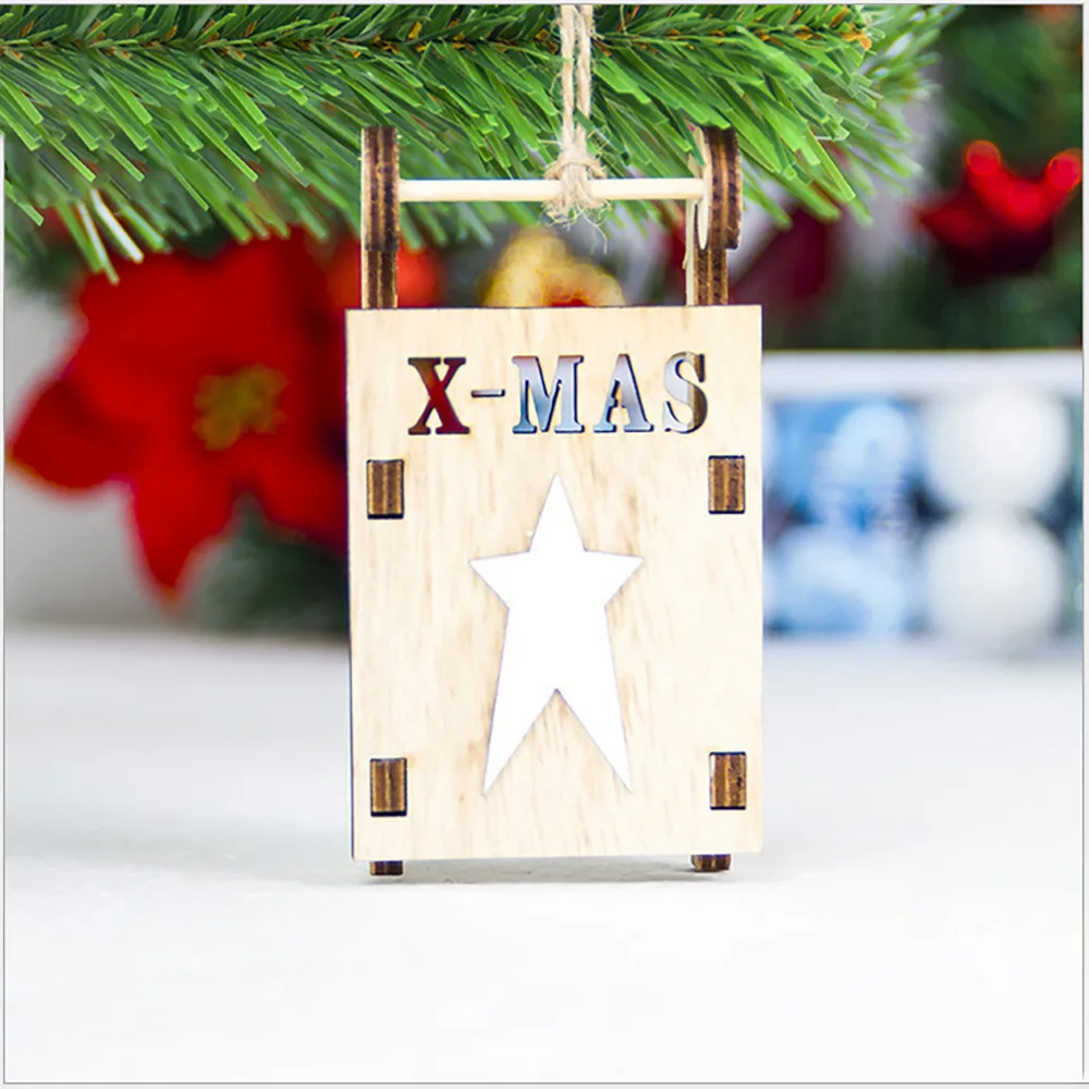 Рождественские Елочные Украшения ручной работы деревянные елки формы украшения