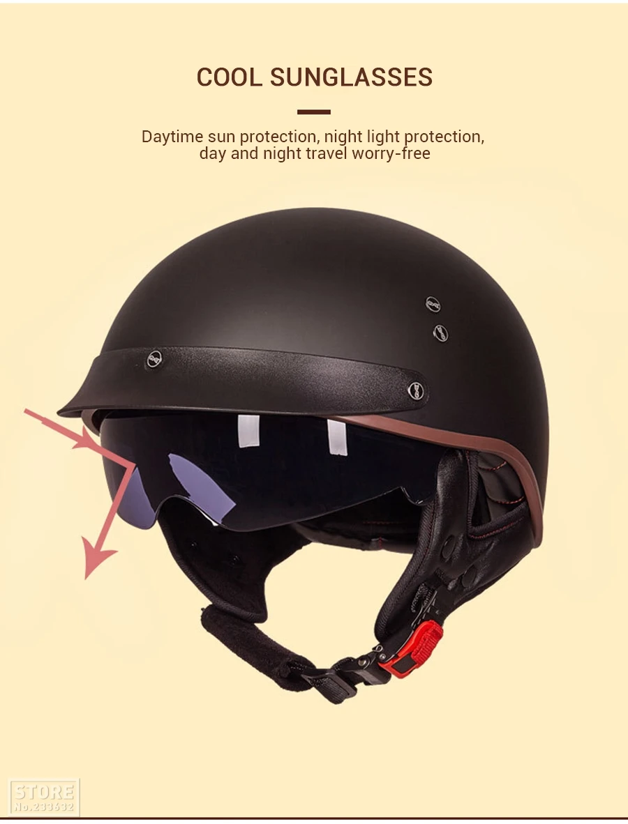 GXT мотоциклетный шлем, Мужской винтажный шлем Casco, мотоциклетный шлем с открытым лицом, мотоциклетный гоночный шлем для верховой езды, с сертификацией в горошек