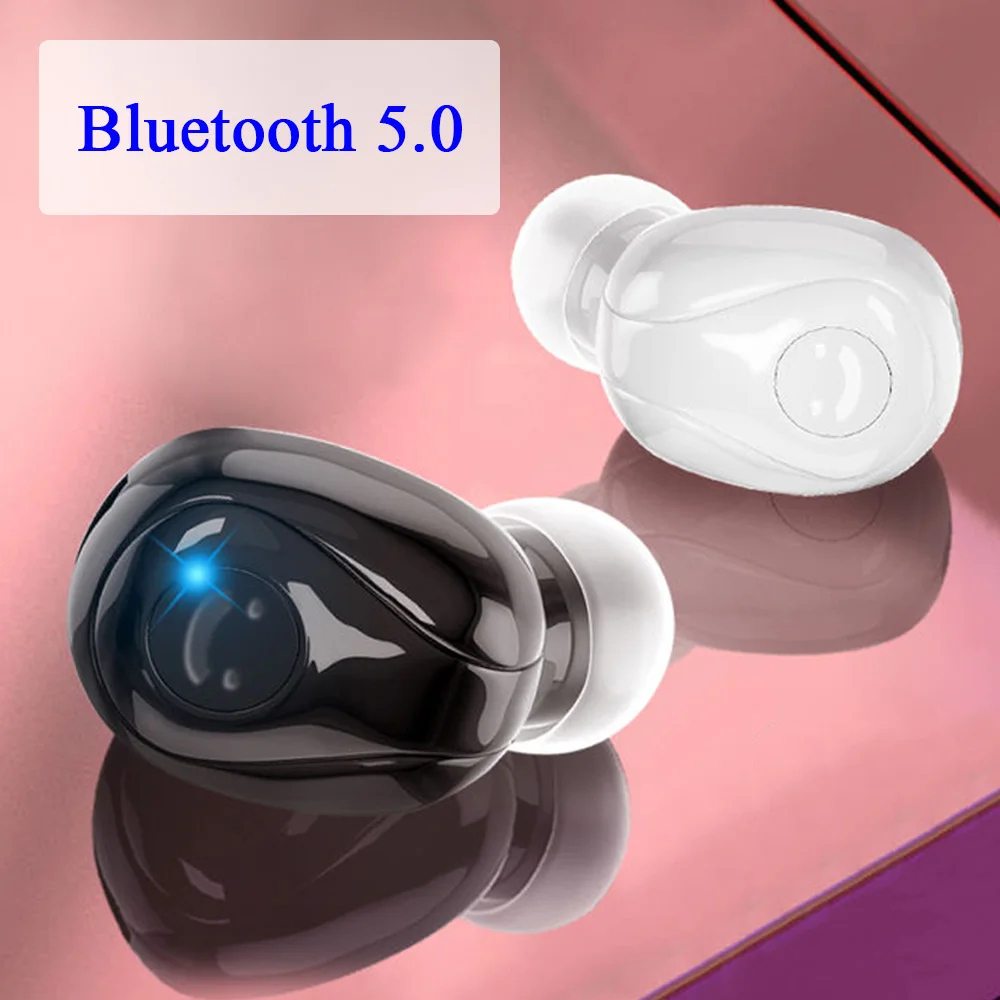 Мини 5 0 Bluetooth беспроводные наушники вкладыши спортивные с микрофоном хэндс фри