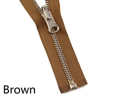 Brown Meetee 2 шт. 60-150 см 5# металлическая вращающаяся застежка-молния с открытым концом для пуховика двусторонняя молния голова пошив одежды «сделай сам» Аксессуары - Цвет: Brown