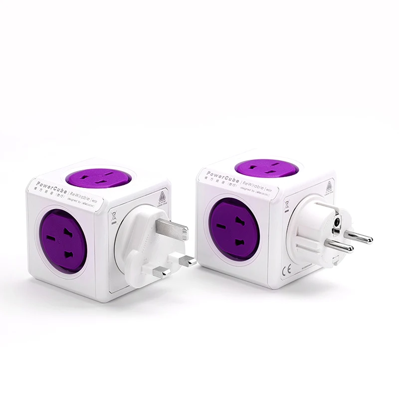 Allocacoc power cube, Международный адаптер для путешествий, универсальный, мульти разъем, электрическая розетка, USB зарядное устройство для Великобритании, ЕС, Австралии, США