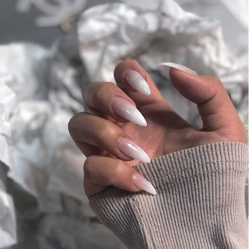 

24Pcs/Set Abs Press On Nails Long European And American Manicure False Nail Patch Wearing Armor Nail art full Cover Fake Nails