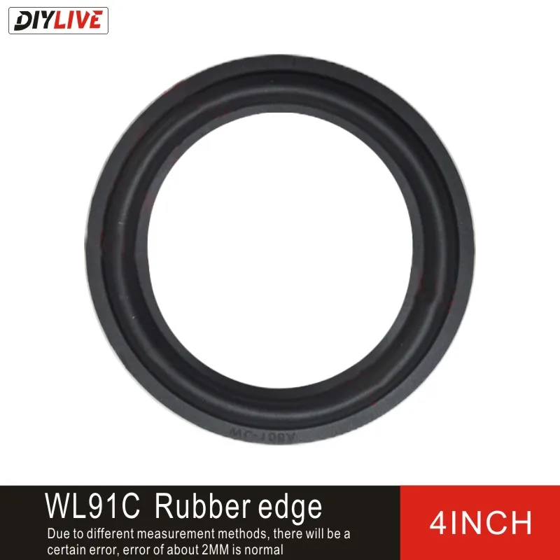 

DIYLIVE 4-inch subwoofer speaker repair accessories rubber rim folding ring subwoofer (100mm) WL91C Rubber edge