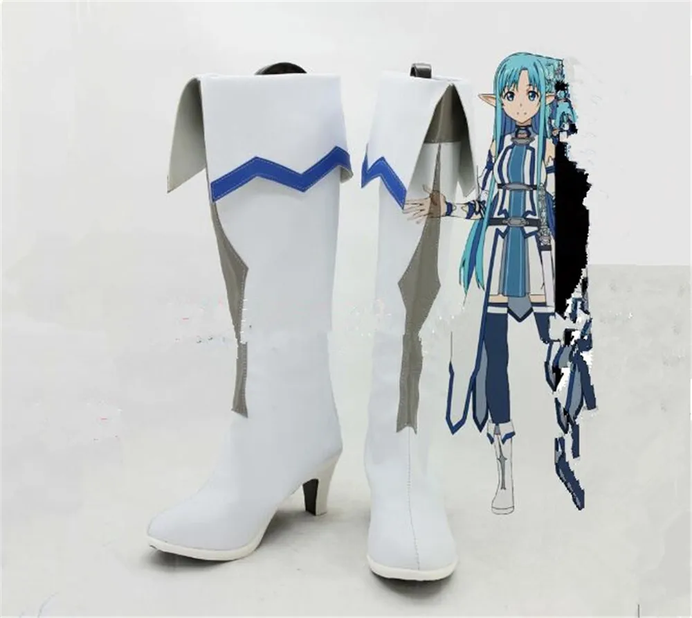 Обувь для косплея Asuna Yuuki из аниме Искусство меча онлайн ботинки вечерние плея