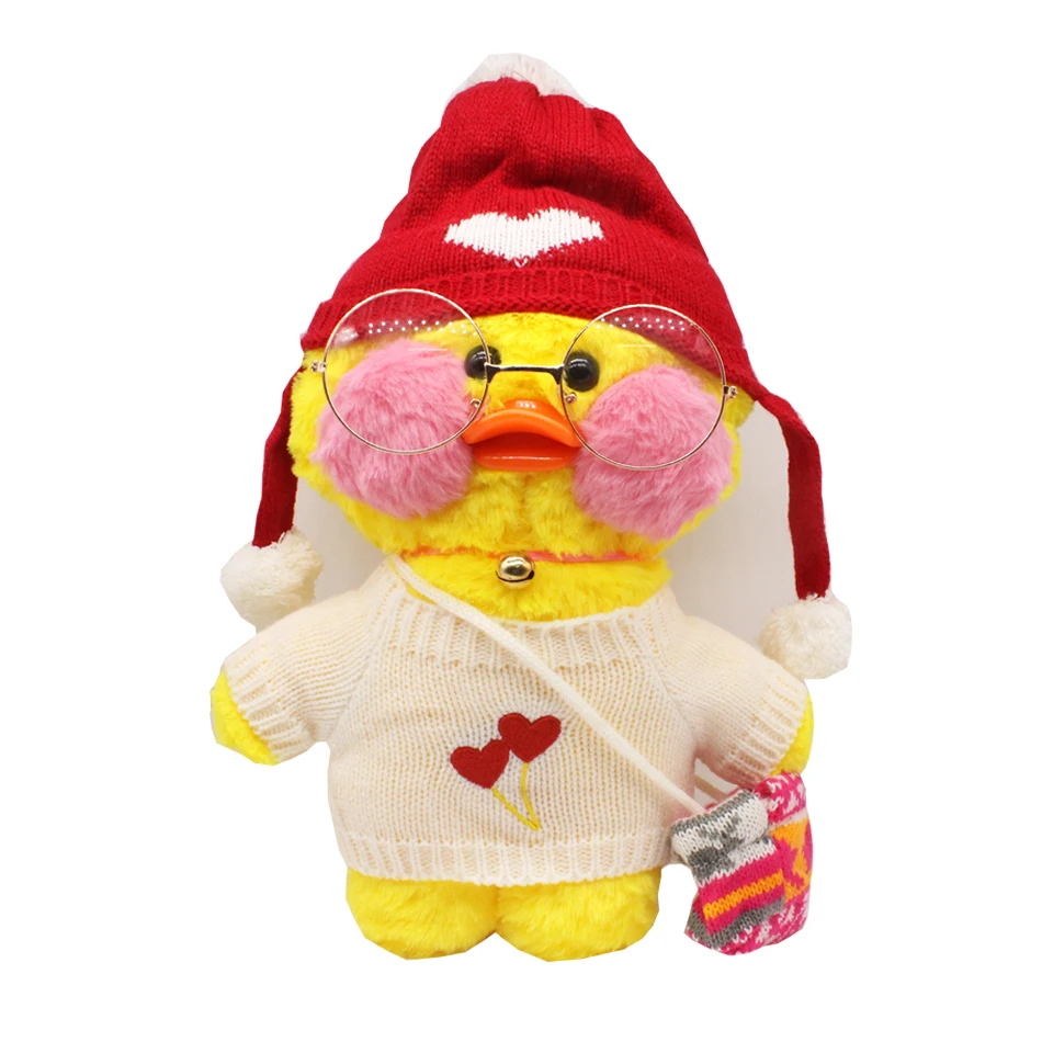 

Chubby Duck Plush LaLafanfan Toys Stuffed Soft Kawaii Duck with Clothes Doll Animal Pillow Birthday Gift for Kids Children