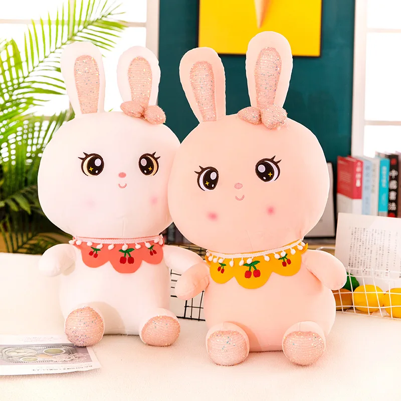 

Creative Soft Stuffed Animals Kids Cherry Bunny Rabbit Sleeping Cute Cartoon Pillow Plush Toy Dolls Children Birthday Gift