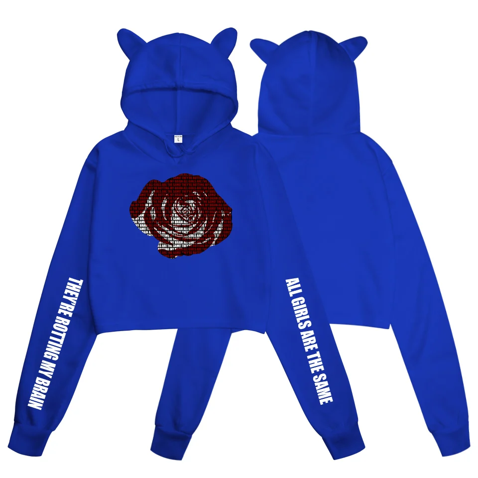 

Spring Summer 2021 new hot-selling brand short hoodie ladies long-sleeved hooded pullover hot-selling casual streetwear clothes