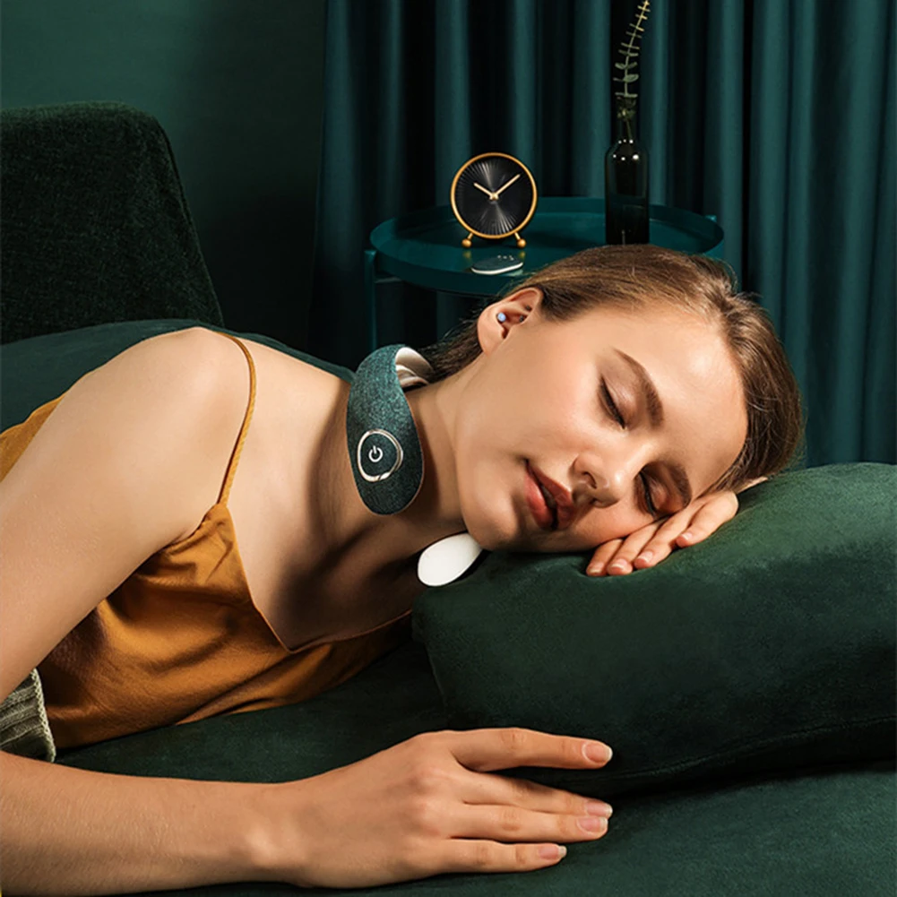 

Practical Neck Massager USB Charging Household Double Pulse Massage Apparatus Outdoor Home Car Relaxing Massage