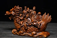 7 china lucky seikos boxwood the eight immortals on the dragon boat statue eight immortals cross the sea all show their magic