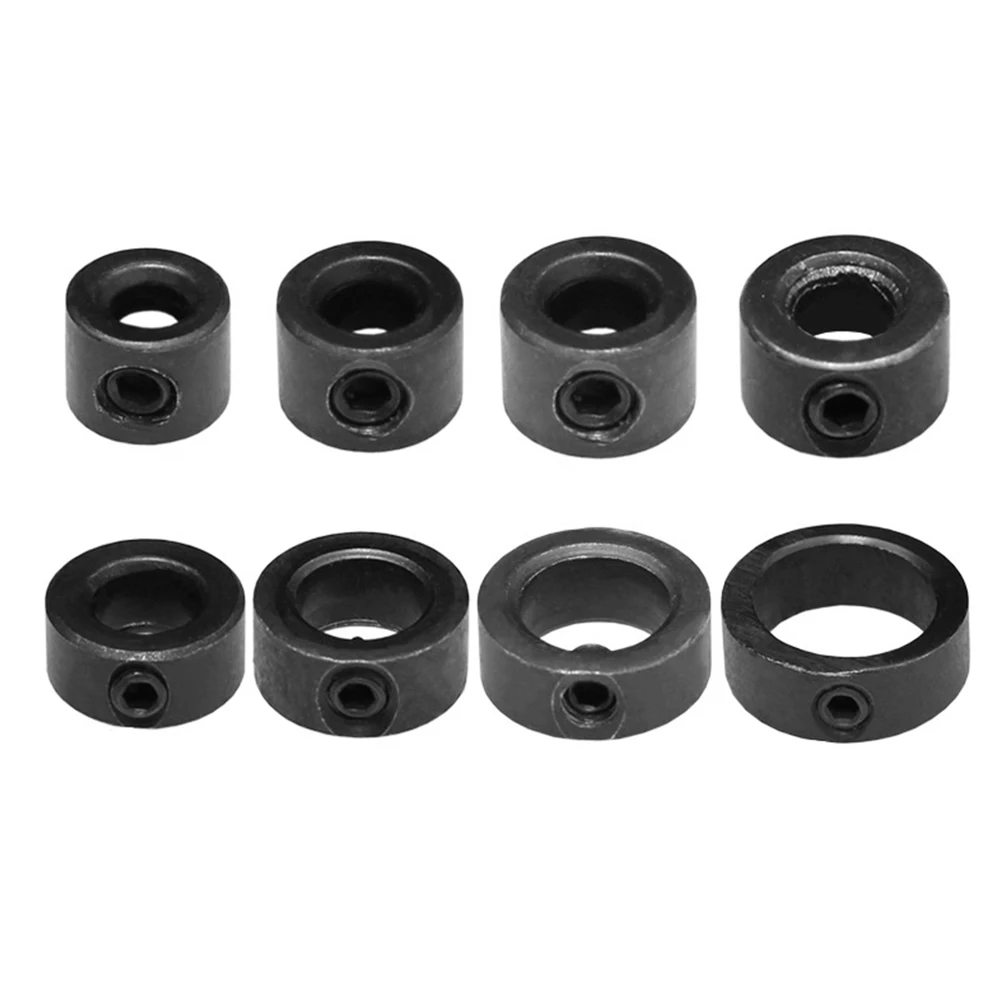 

8pcs 3mm To 16mm Multifunctional Universal Woodworking Aids Depth Ring Positioner Carbon Steel Drill Bit Locator Easy Install