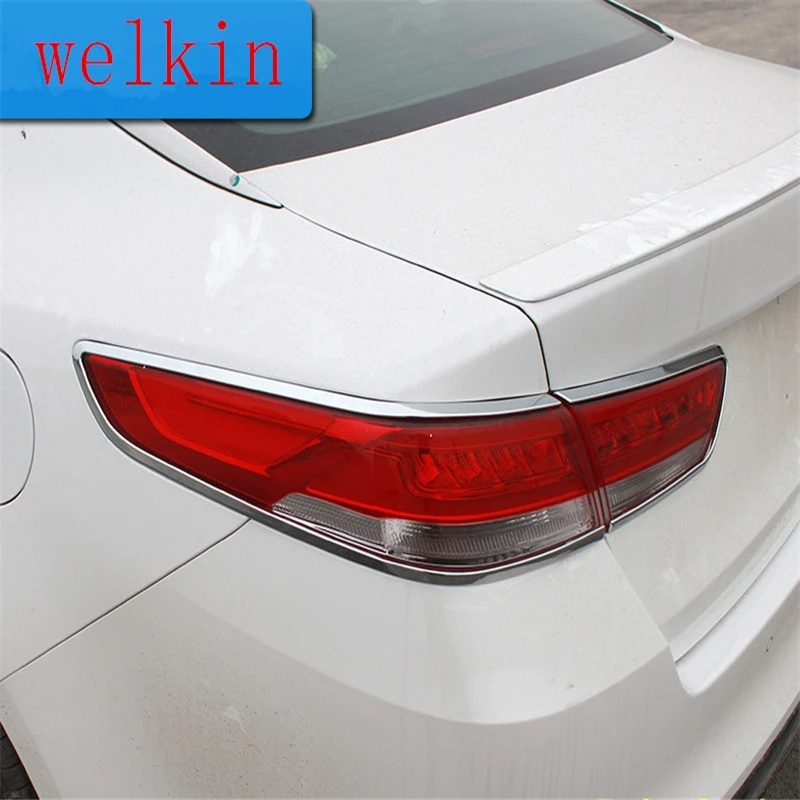 

WELKINRY car auto cover for KIA Optima K5 JF 2016 2017 ABS chrome rear tail lamp light trim