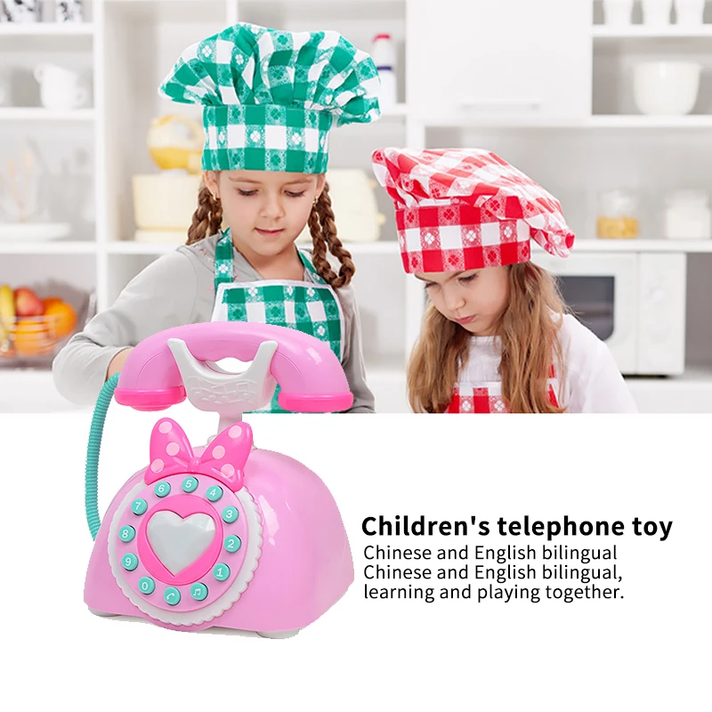

Multi-Mode Retro Telephone Simulation Light Music Toy Early Education Story Machine Puzzle Antique Landline Vintage Girl Toy