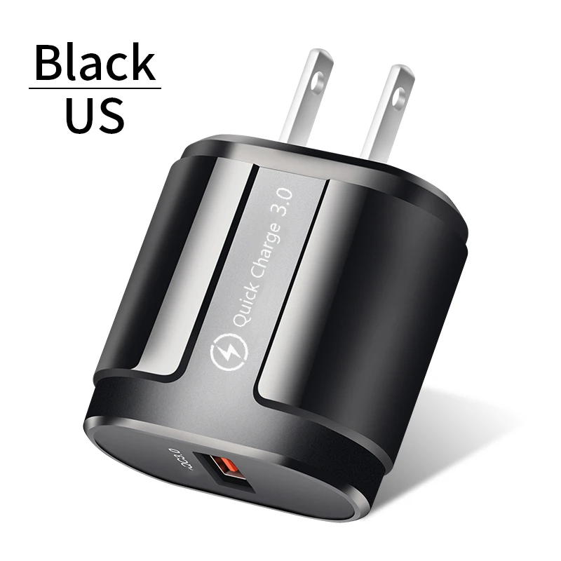 Зарядное устройство USB с разъемом EU/US для iPhone 7, 8, 11, QC3.0, быстрая зарядка, адаптер для huawei mate 30, зарядное устройство для мобильных телефонов, быстрая зарядка 3,0