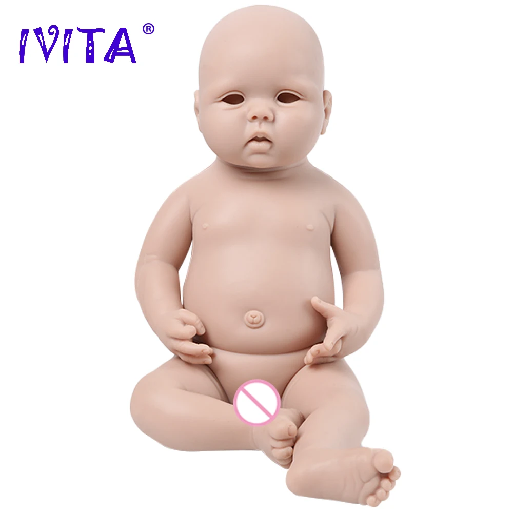 Силиконовая кукла для новорожденных IVITA 3 цвета на выбор реалистичные куклы