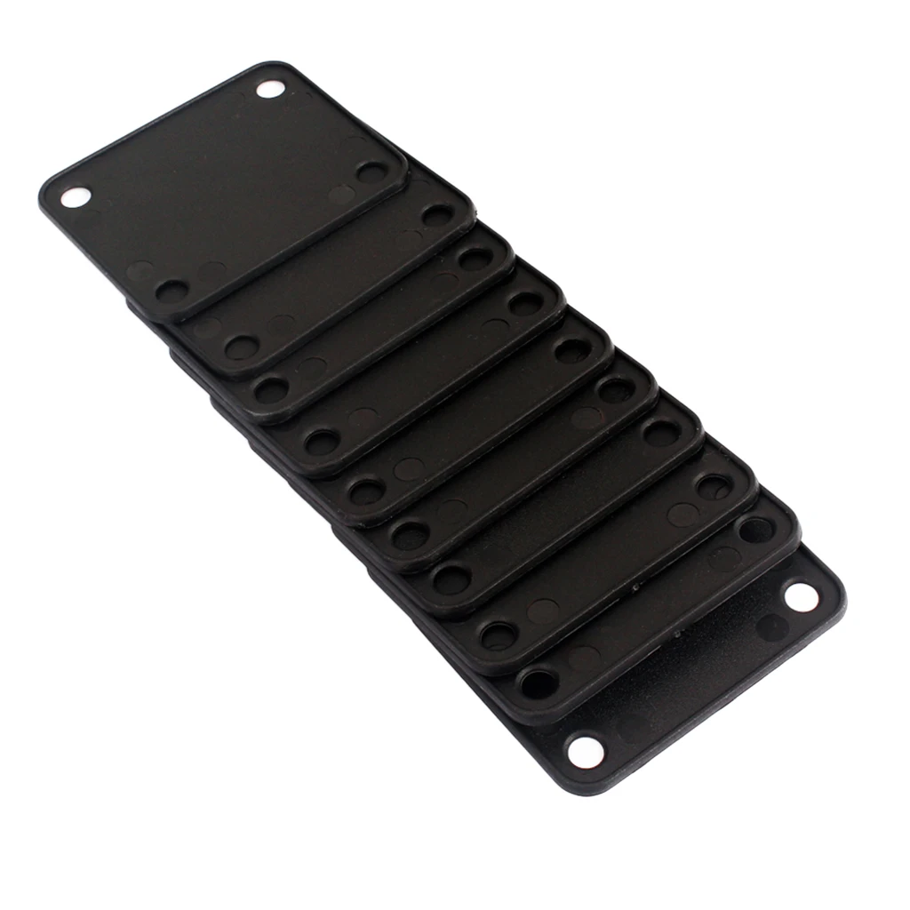 

Gaskets Plastic Neck Plates 10 Pieces 4 Hole For Black Guitar Accessory