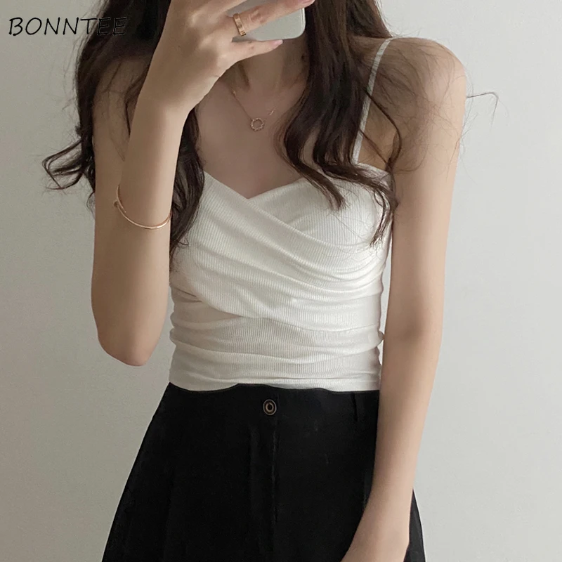 

Женская Осенняя блузка с перекрестными лямками, Универсальный однотонный базовый укороченный топ с открытой спиной, сексуальный женский П...