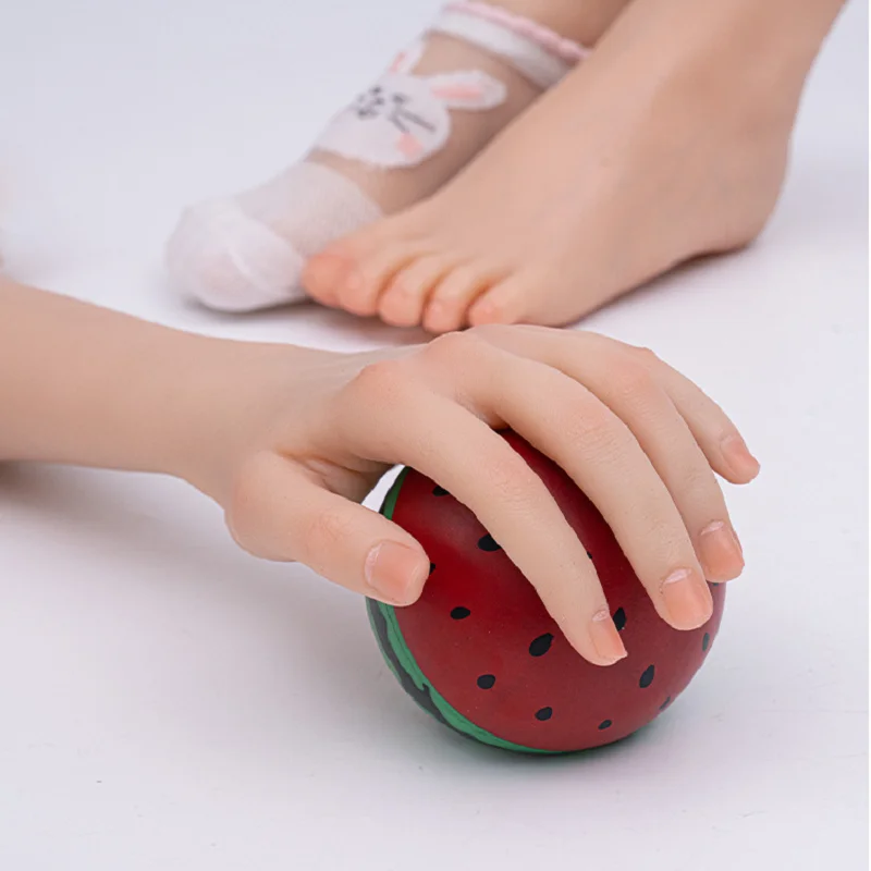 Simulation Silicone Hand & Foot Model American Kid Nail Art Manicure Painting Shooting Display Showing Shelf Personal Collection enlarge