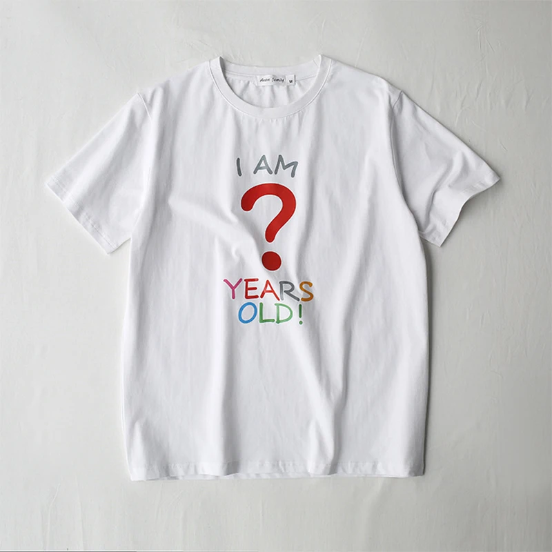 

Age Number Family Matching Woman Father Baby Girls Boys White T Shirt 2021 Short Sleeve Summer Clothing Sets Children Clothes