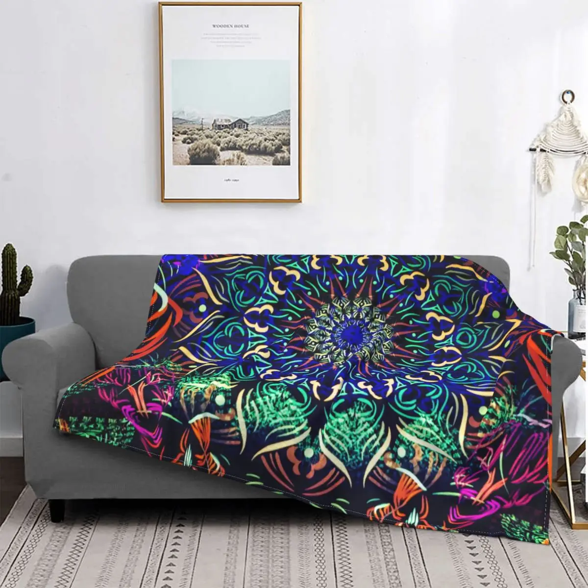 

Одеяло с изображением мандалы, Таро, карточки, гадания, ведьмастерство, всесезонное мягкое дышащее Флисовое одеяло для дивана