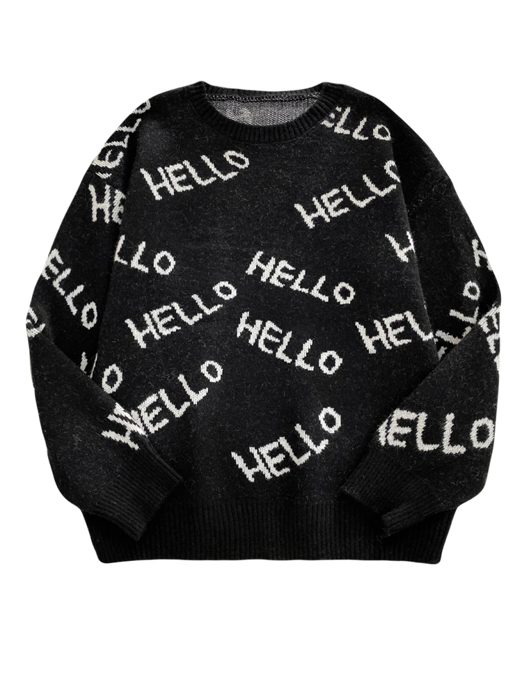 

New Harajuku Sweet Style Letter Embroidery Knittd Women Pullover Sweaters 2020 Winter Long Sleeve O-neck Casual Ladies Cute Top