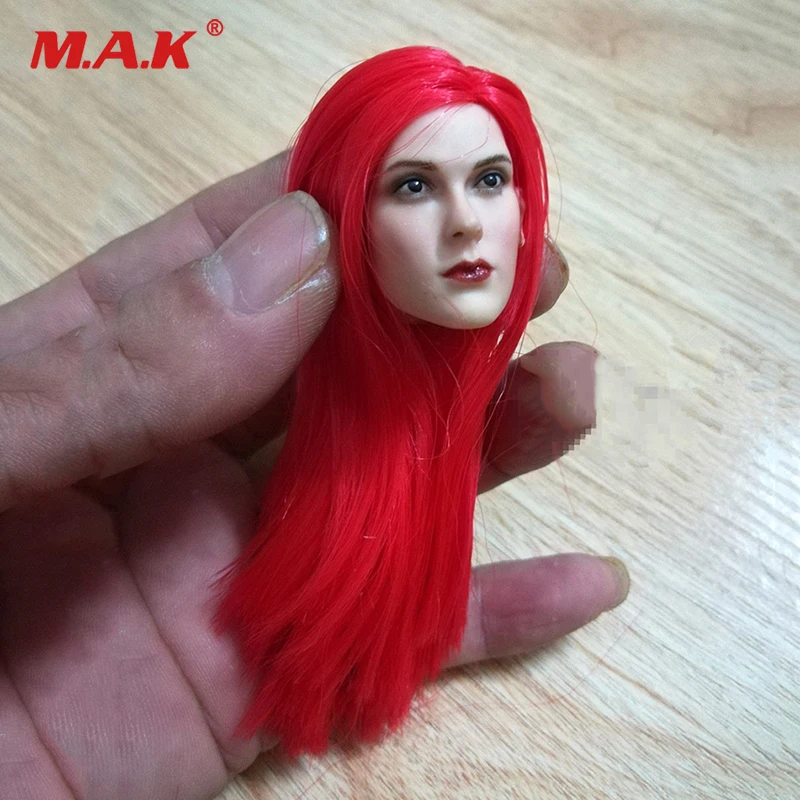 1/6 женская голова Sculpt Sonja красные волосы модель игрушки подходит 1" бледный PH куклы игрушки