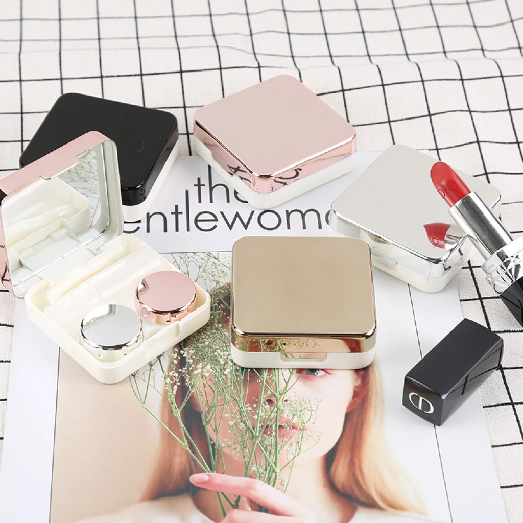 

Mill Creek Square Invisible Myopia Glasses Box Simple Double Box Glasses Companion Box Travel Portable Storage Box