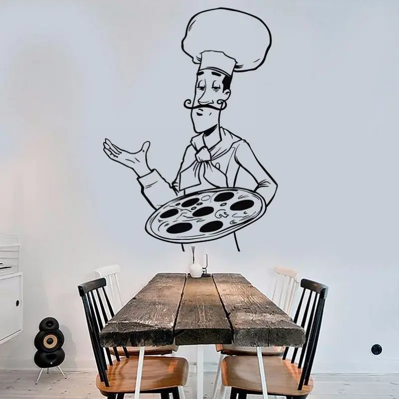 Шеф повар Экспресс наклейка &quotПицца&quot Еда Ресторан плакат виниловые