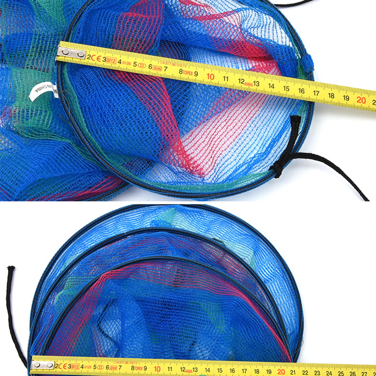 Hot Sale Portable Foldable Telescoping Quick-drying 3 Layers Nylon Mesh Fishing Net Cage Container with Drawstring Tool | Спорт и