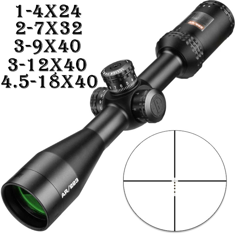 1-4x24 AR оптика Drop Zone-223 сетка 4,5-18x40 тактический прицел с целевыми башенками охотничьи прицелы для снайперской винтовки