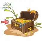 EARLFAMILY 13 см x 10,2 см Мультяшные Подводные сокровища автомобильные бамперы наклейки на окна автомобильные стикеры аниме водонепроницаемые украшения