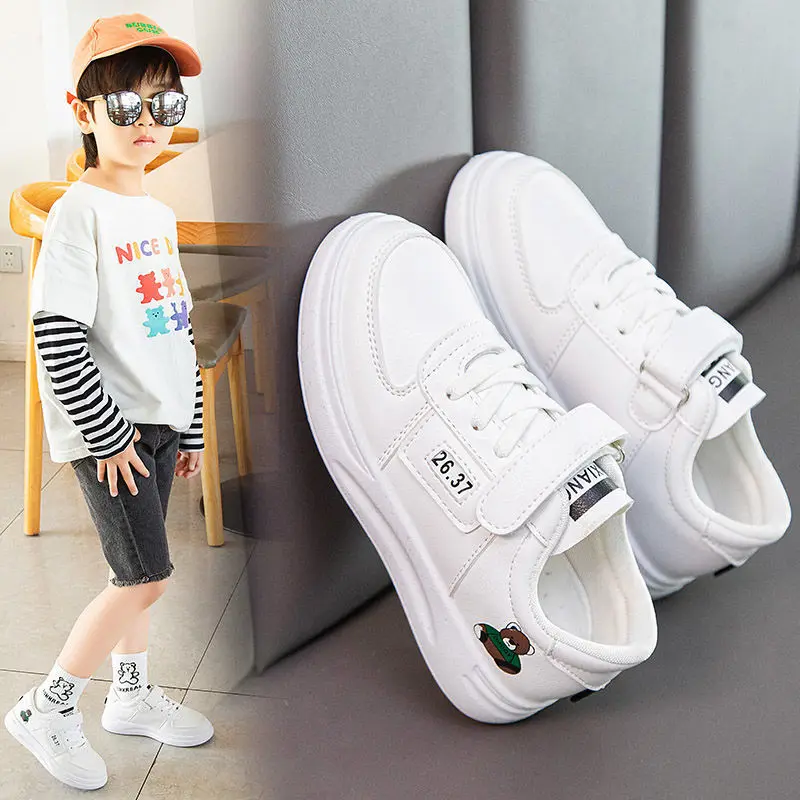 

creative white Kids Shoes Baby Boys Girls Children's Casual Sneakers Breathable Soft Anti-Slip Running Sports Shoes Size 26-37