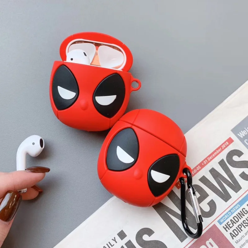 Marvel hero для Apple Airpods 1/2 чехол защитный чехол милый Bluetooth чехол для наушников Модный мягкий силиконовый чехол s гарнитура Capa