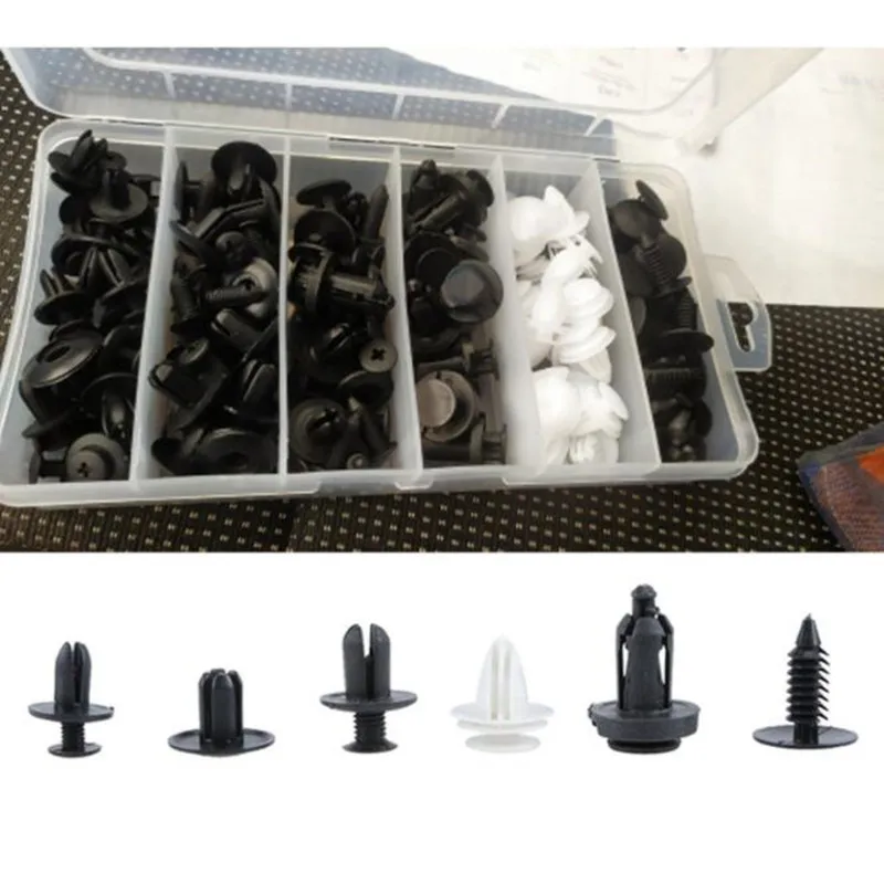 100pc Car Rivet Trim Panel Retainer Fastener Accessories for Mitsubishi Asx Outlander Lancer EX Pajero Evolution Eclipse Grandis